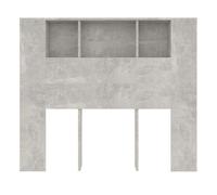Mueble cabecero gris hormigón 120x18,5x104,5 cm