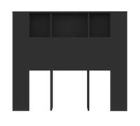 Mueble cabecero negro 120x18,5x104,5 cm