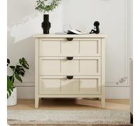 Mueble cajón, cajón, cómoda, 3 cajones, armario de almacenamiento de madera, armario de almacenamiento seguro con dispositivo anti-Basculación, para dormitorio, sala de estar, oficina y dormitorio