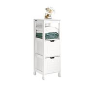 Mueble columna de baño, armario para baño - 1 estante y 2 cajones frg127-w sobuy es