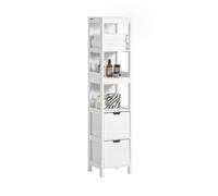 Mueble columna de baño armario para baño-3 estantes y 2 cajones frg126-w sobuy es