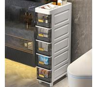 Mueble de Almacenamiento Delgado para baño: Armario Estrecho con estantes para Espacios pequeños, Armario de Suelo Vertical Alto Que Ahorra Espacio, Almacenamiento Compacto y Delgado para ba