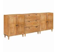 Mueble de almacenamiento para comedor, mueble para el hogar, unidad organizadora rectangular tradicional, armario de madera de mango para buffet
