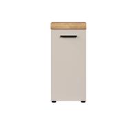 trendteam Smart Living - Ivrea - Armario de pie - Cachemira (Beige)/Roble - Standtype con 1 Puerta (bisagra de Puerta Izquierda/Derecha) y 1 Estante - (36 x 81 x 31 cm) - Mucho Espacio de