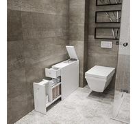 Mueble de baño,100% tablero de aglomerado rechapado en melamina, color blanco h.60