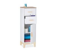 Mueble de baño armario compacto cajonera blanca botiquín pequeño 2 cajones