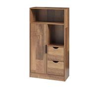 Mueble de baño auxiliar namsskogan con compartimentos 100x50x25cm - efecto nogal [en.casa] 100 cm