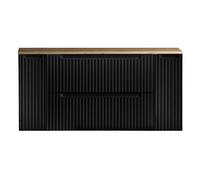Mueble de baño bajo lavabo newport 120x60x40 cm - negro/efecto roble