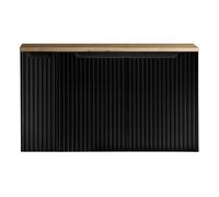 Mueble de baño bajo lavabo newport con 3 puertas 100x60x40 cm - negro/efecto roble [en.casa]