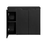 Mueble de baño bajo lavabo newport con 3 puertas 80x60x40 cm - negro [en.casa]