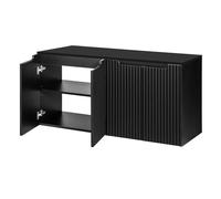 Mueble de baño bajo lavabo newport con 4 puertas 120x60x40 cm - negro [en.casa]