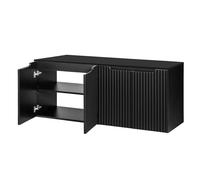 Mueble de baño bajo lavabo newport con 4 puertas 160x60x40 cm - negro [en.casa]