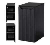 Mueble de baño bajo lavabo newport con puerta 30x60x40 cm - negro [en.casa]