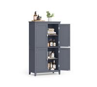 Mueble de Baño con 2 Cajones y 2 Puertas 30 x 60 x 110 cm Gris Pizarra