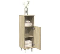Mueble de Baño con 3 Compartimentos, Madera de Ingeniería, Diseño Práctico con Puerta, Armario Baño, Mueble Auxiliar Baño, Requiere Montaje, Cocina y Dormitorio,Roble Sonoma, 30.5 x 30 x 95 cm