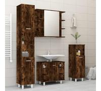 Mueble de Baño con Amplio Espacio de Almacenaje y Diseño Elegante, Fácil de Limpiar y Resistente a la Humedad, Estructura Estable, Instalación con Guía Incluida