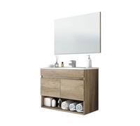 Mueble de baño con espejo cotton 2 puertas nordik 80 x 64 x 45 cm
