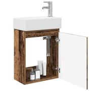 Mueble de baño con grifo Madera antigua 45,5 x 25,5 x 84 cm
