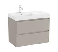 Mueble de Baño con Lavabo a la Izquierda y 2 Cajones Arena Mate Ona de 80 cm Colección Unik Roca