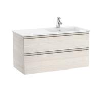 Roca Mueble de baño Unik The Gap 100 cm lavabo derecho Fresno, sin patas, con caja organizadora