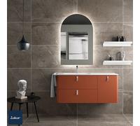 Mueble de Baño con Lavabo Salgar Uniiq 120 cm - Sin espejo / Con estante / Lateral derecho + Sin sifón y sin desagüe + Sin set de patas + BL Blanco