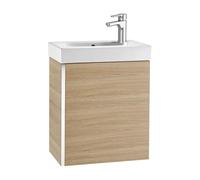 Mueble de baño con lavabo suspendido de 45 cm de ancho en color Roble Texturizado Unik Mini Roca - Ninguno