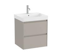 Mueble de Baño con Lavabo y 2 Cajones Arena Mate Ella Ona de 65 cm Colección Unik Roca
