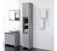 Mueble de baño gris Sonoma 30x30x183,5 cm Madera de ingeniería