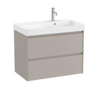 Mueble de Baño Lavabo a la Derecha y 2 Cajones Arena Mate Ona de 80 cm Colección Unik Roca