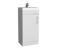 Mueble de baño madrid con 1 puerta y almacenamiento inferior , blanco , 83 cm x 40 cm x 33 cm