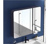 Mueble de baño montado en la pared con iluminación inteligente de 70 cm, color gris, diseño funcional perfecto para espacios modernos