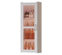 Mueble de baño montado en la pared con mango de madera, diseño de ahorro de espacio, solución de almacenamiento compacta para encima del inodoro Senza Fori Mobile Sospeso (20 x 15 x 60 cm)