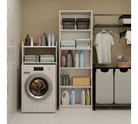 Mueble de Baño NINA NP CASHMERE para Lavadora Columna Estantería 2 Estantes para Baño