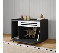 Mueble De Baño Oculto para Gatos - Armario De Baño Interior a Prueba De Perros - Puerta Reversible - Caseta Espaciosa para Gatos