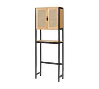 Mueble de baño sobre el inodoro tervola bambú 172x63x27 cm - negro/natural [en.casa] 63 cm