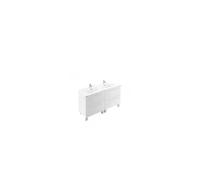 Mueble de baño suspendido de 120 cm en tablero aglomerado color blanco área Denia de Unisan - Con espejo