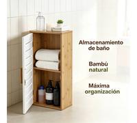 Mueble de baño suspendido/mueble de baño/ estante/con puerta individual/60 x 31 x 15 cm/1 pieza/cuerpo marrón y