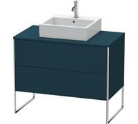 Mueble de cocina Duravit XSquare de 100,0 x 54,8 cm, 2 cajones, XS492109898, Color: Seda azul noche lacado mate