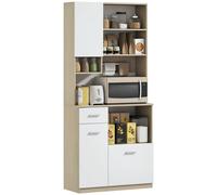 Mueble de cocina tipo buffet HOMCOM, unidad de almacenamiento de cocina, estilo moderno, cajón, encimera, estantes ajustables