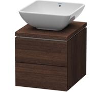 Mueble de lavabo Duravit L-Cube para consola, ancho 720mm, profundidad 477mm, 2 cajones, LC580605353, Color: Decoración Castaño Oscuro