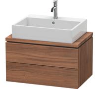 Mueble de lavabo Duravit L-Cube para consola, ancho 720mm, profundidad 477mm, 2 cajones, LC580607979, Color: Nogal natural decorado