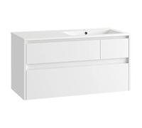 Mueble de lavabo Emma derecha (L x An x Al: 45 x 100 x 50 cm, Blanco Brillo)