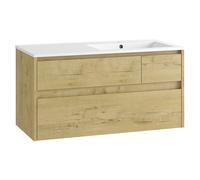Mueble de lavabo Emma derecha (L x An x Al: 45 x 100 x 50 cm, Nogal)