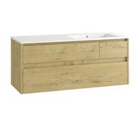 Mueble de lavabo Emma derecha (L x An x Al: 45 x 120 x 50 cm, Nogal)