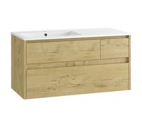 Mueble de lavabo Emma izquierda (L x An x Al: 45 x 100 x 50 cm, Nogal)