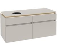 Mueble de lavabo Villeroy & Boch Legato B580, 1200x550x500mm, lavabo lado izquierdo, B58000VK, Color: Gris suave
