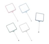 Mueble de mano con marco de metal ligero, mango y cristal para aseo sobre la marcha, espejos cosméticos de una sola cara