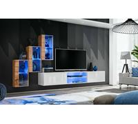 Mueble De Pared Anexado SWITCH XXII Wotan Brillo PVC Push - Click LED
