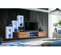 Mueble De Pared Anexado SWITCH XXII Wotan Brillo PVC Push - Click LED