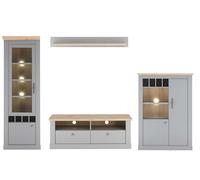 Mueble De Pared Chambord 4 Piezas Gris Claro Artisan Roble 54544932